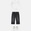 Camisa infantil de popelín de algodón jacquard Camisa infantil de popelín de algodón jacquard