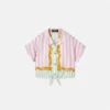 Camisa infantil de seda a rayas Barocco