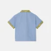 Camisa infantil estampada de popelín de algodón a rayas Camisa infantil estampada de popelín de algodón a rayas