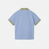 Camisa infantil estampada de popelín de algodón a rayas