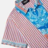 Camisa infantil estampada de popelín de algodón a rayas Camisa infantil estampada de popelín de algodón a rayas