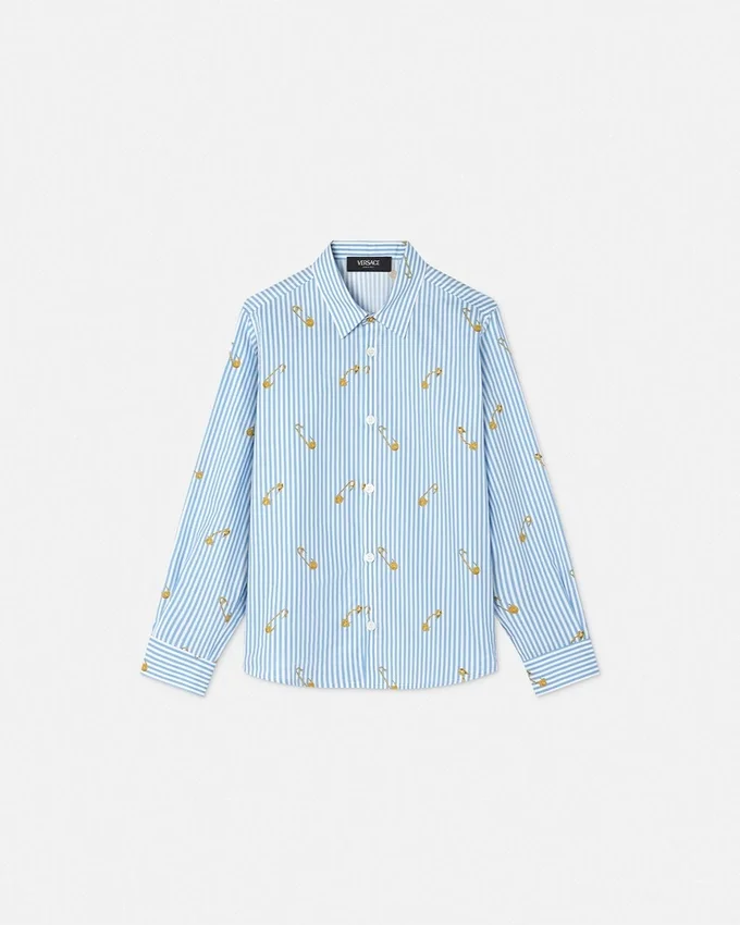 Camisa infantil Pinstripe Pin Camisa infantil Pinstripe Pin