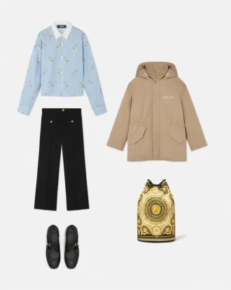 Parka bordada Versace Milano Kids