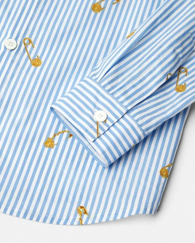 Camisa infantil Pinstripe Pin Camisa infantil Pinstripe Pin