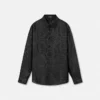 Camisa regular de mezcla de seda jacquard Camisa regular de mezcla de seda jacquard
