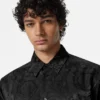 Camisa regular de mezcla de seda jacquard Camisa regular de mezcla de seda jacquard