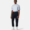 Camisa slim de popelín de algodón a rayas Camisa slim de popelín de algodón a rayas