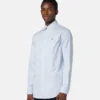 Camisa slim de popelín de algodón a rayas Camisa slim de popelín de algodón a rayas