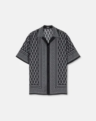 camisa slim de sarga de seda estampada 1 2 330x413 - Camisa slim de sarga de seda estampada