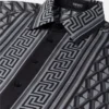 Camisa slim de sarga de seda estampada Camisa slim de sarga de seda estampada