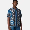 Camisa slim de sarga de seda estampada Camisa slim de sarga de seda estampada