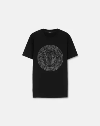 Camiseta ajustada de jersey de algodón adornada