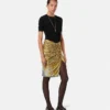 Camiseta ajustada de viscosa elástica jacquard Camiseta ajustada de viscosa elástica jacquard