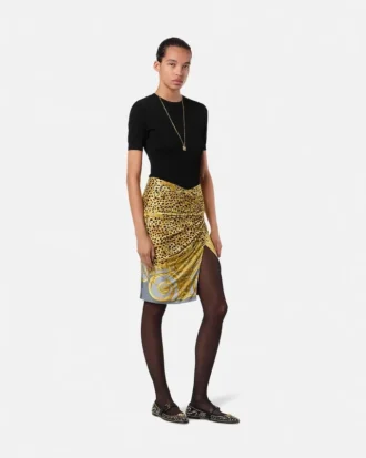 Camiseta ajustada de viscosa elástica jacquard