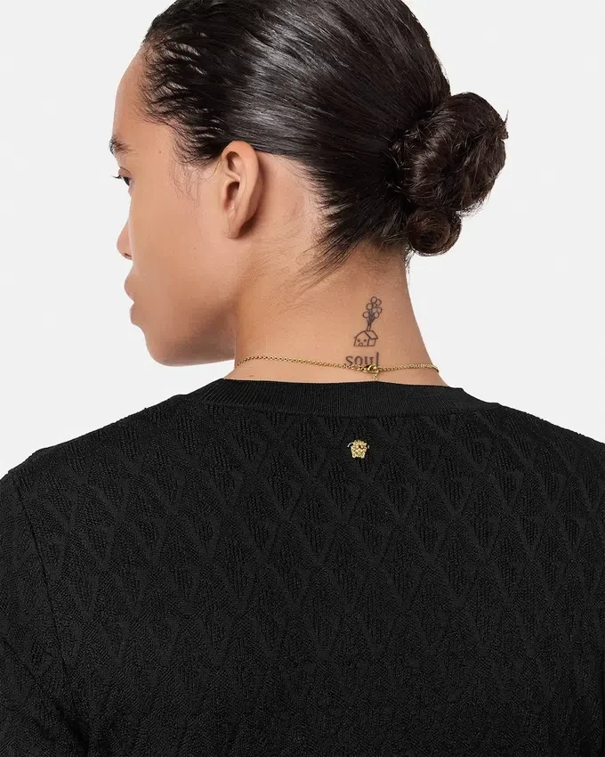Camiseta ajustada de viscosa elástica jacquard Camiseta ajustada de viscosa elástica jacquard