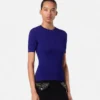 Camiseta ajustada de viscosa elástica jacquard Camiseta ajustada de viscosa elástica jacquard