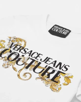 Camiseta Barocco con contorno de cristales