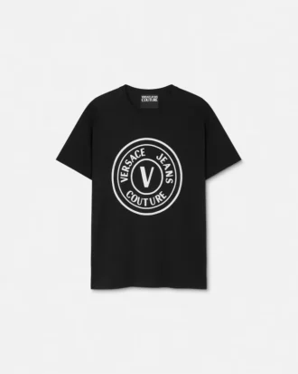 Camiseta con logotipo en V