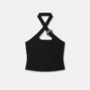 Camiseta de canalé con hebilla barroca