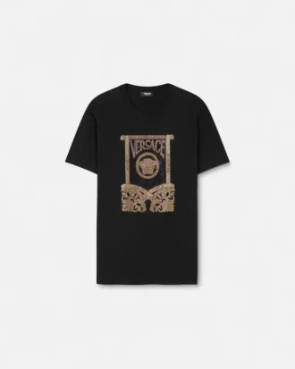 Camiseta de jersey de algodón adornada