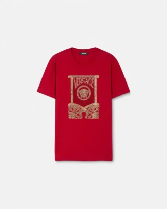 Camiseta de jersey de algodón adornada