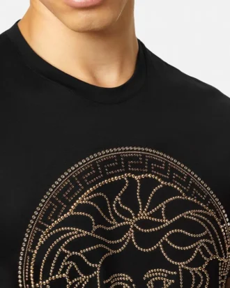 Camiseta de jersey de algodón adornada