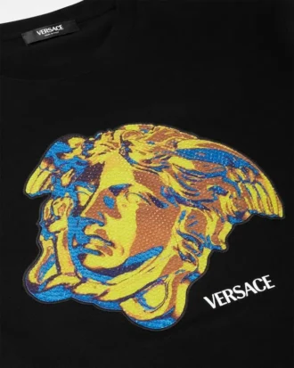 Camiseta de jersey de algodón adornada