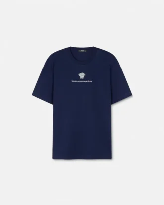 Camiseta de jersey de algodón bordada