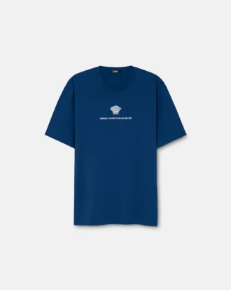 Camiseta de jersey de algodón bordada