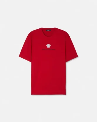 Camiseta de jersey de algodón bordada