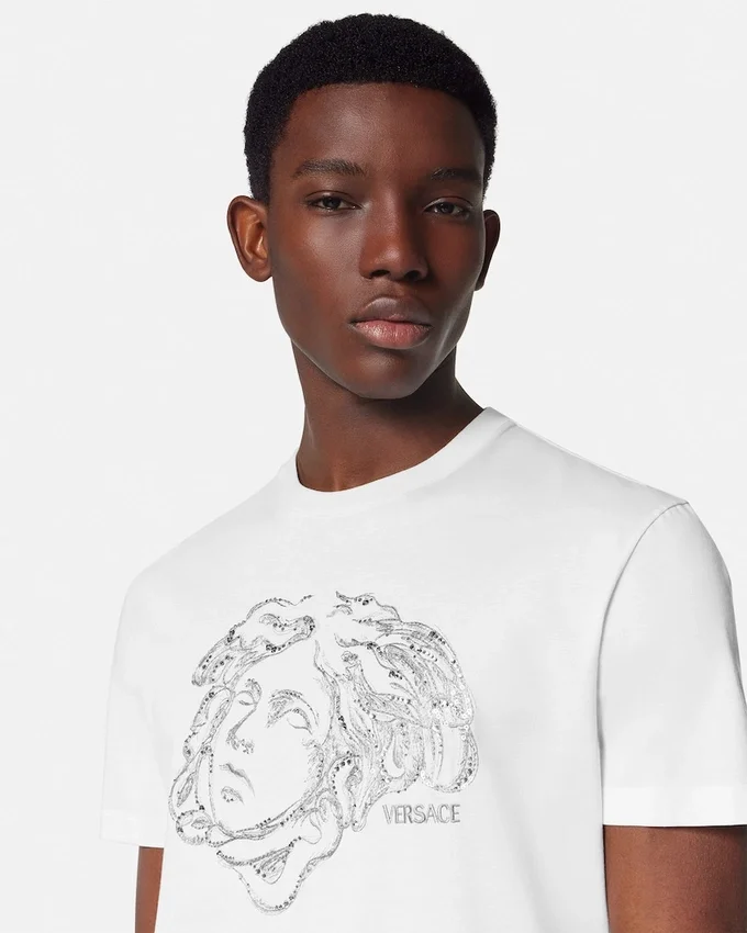 Camiseta de jersey de algodón bordada Camiseta de jersey de algodón bordada