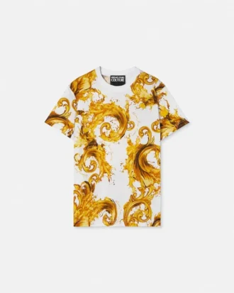 Camiseta de jersey de algodón estampada