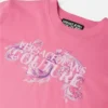 Camiseta de jersey de algodón estampada y adornada Camiseta de jersey de algodón estampada y adornada