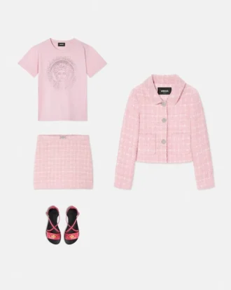 Camiseta de jersey de algodón estampada y adornada para niño