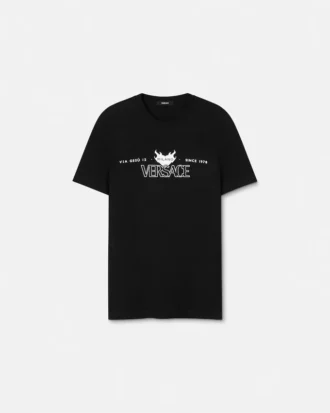 Camiseta estampada de jersey de algodón