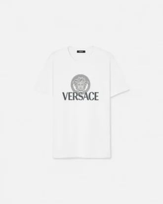 Camiseta estampada de jersey de algodón