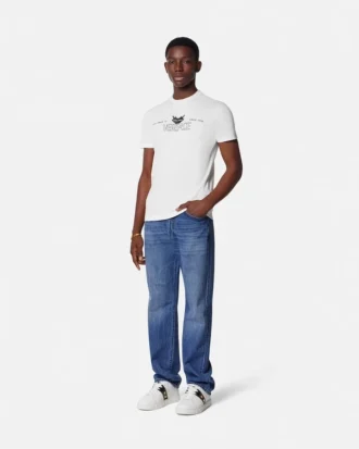 Camiseta estampada de jersey de algodón