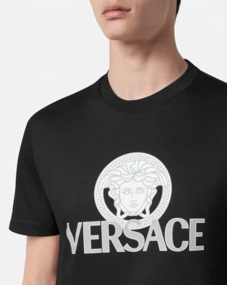 Camiseta estampada de jersey de algodón