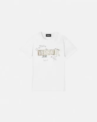 Camiseta infantil estampada de jersey de algodón