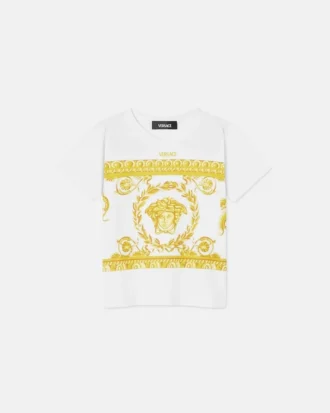 Camiseta infantil estampada de jersey de algodón