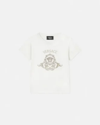 Camiseta infantil estampada de jersey de algodón