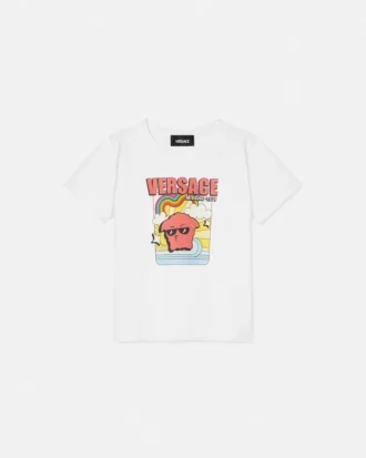 Camiseta infantil estampada de jersey de algodón