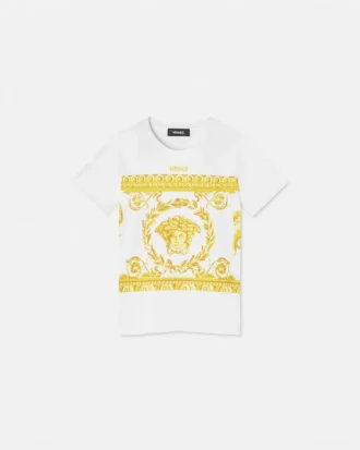 Camiseta infantil estampada de jersey de algodón