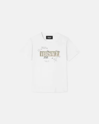 Camiseta infantil estampada de jersey de algodón
