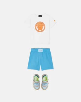Camiseta infantil estampada de jersey de algodón