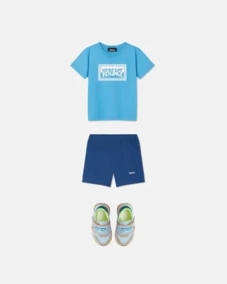 Camiseta infantil estampada de jersey de algodón