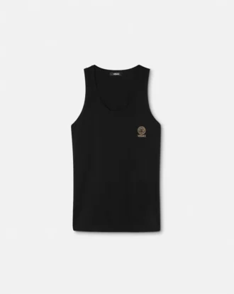 Camiseta interior sin mangas de jersey de algodón