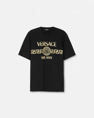 Camiseta regular de jersey de algodón estampado