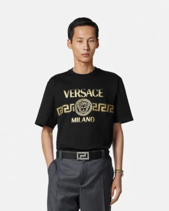 Camiseta regular de jersey de algodón estampado