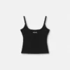 Camiseta sin mangas acanalada con logotipo Camiseta sin mangas acanalada con logotipo